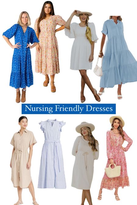 Currently only shopping for dresses I can nurse in, so these are a few I either own or have my eye on. All nursing friendly 👏🏻 

dresses from Called to Surf, Roolee, Amazon, Target, Walmart

#LTKbeauty #LTKfamily #LTKbump