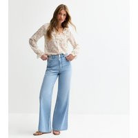 Women's Light Blue Adalae High Waisted Wide Leg Jeans New Look | New Look (UK)