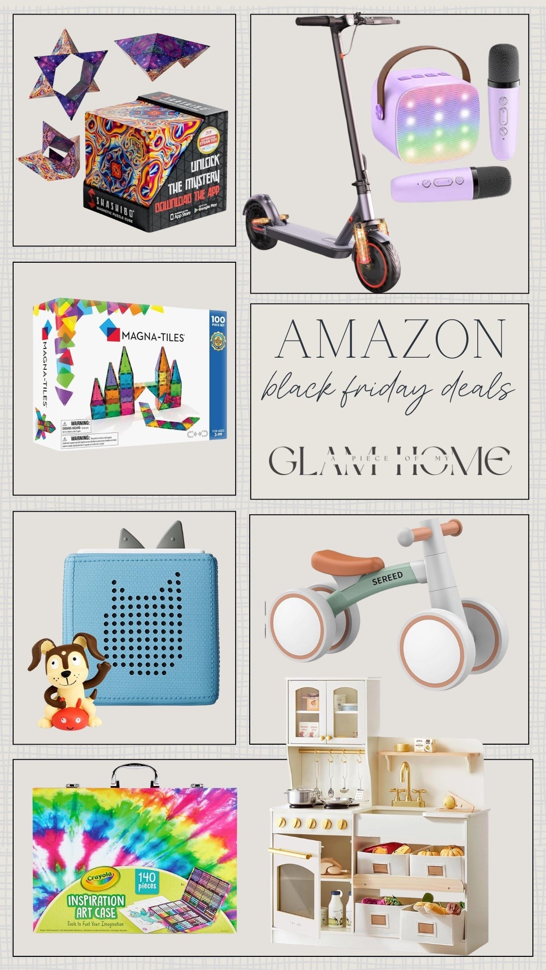 Amazon Black Friday deals! Toys & games for the kids in your life that would make the perfect Christmas gifts! 

Electric scooter, balance bike, magnetites, Toni box, play kitchen, karaoke machine, fidget, crafting book 

#LTKKids #LTKGiftGuide #LTKSaleAlert