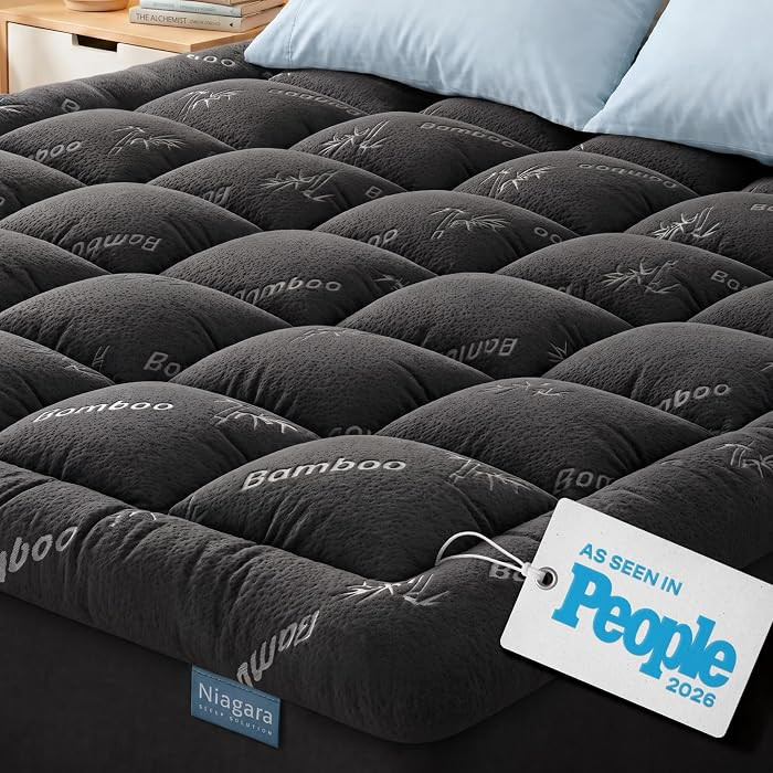 Niagara Sleep Solution Ultra Soft Twin Size Mattress Topper - Rayon Derived from Bamboo Pillow To... | Amazon (US)