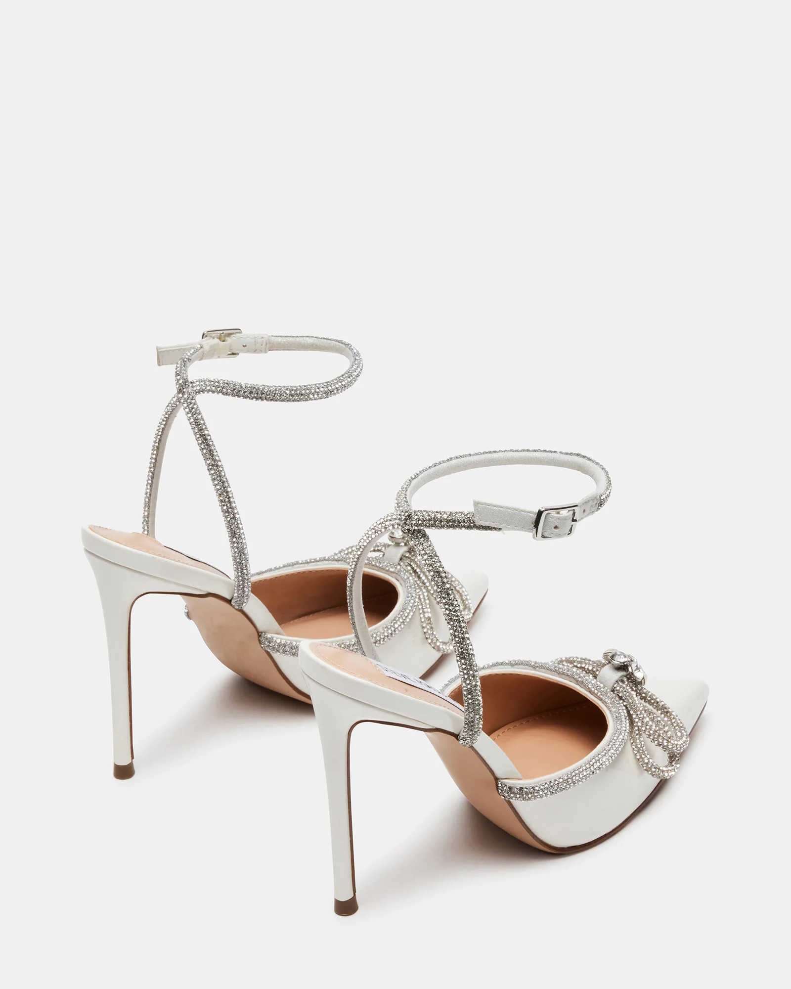VIABLE Off-White Women's Rhinestone-Embellished Stilettos | Steve Madden (US)