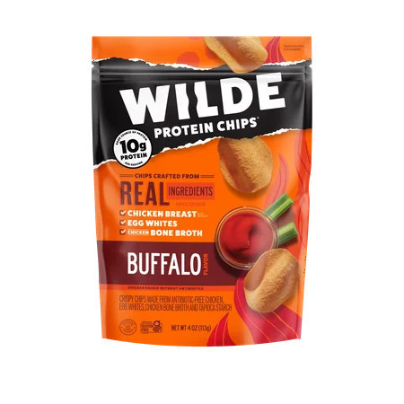 WILDE Protein Chips Buffalo, Thin Crispy High Protein, Keto Low Carb Snack, 4.0 Oz | Walmart (US)