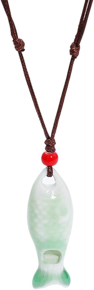 POYAMUSE Ceramic Fish Whistle Pendant Necklace for Women - Handmade Whistle Necklace, Fish Neckla... | Amazon (US)