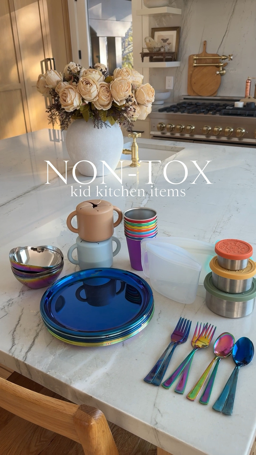 NON-TOX kid kitchen items I use daily👏🏻 Say buhhhh bye to plastic and harmful chemical and say hello to stainless steel and silicone finds!!
+ stainless steel containers, plates, bowls, flatware and cups
+ silicone containers and bags 

#LTKHome #LTKKids #LTKfoodie