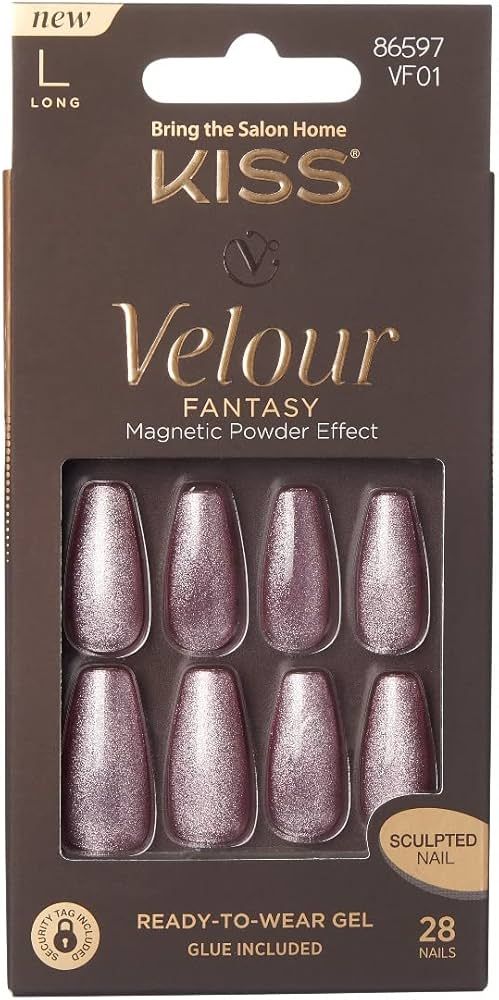 Kiss Velour Fantasy Nails 28 Count Long Purple | Amazon (CA)