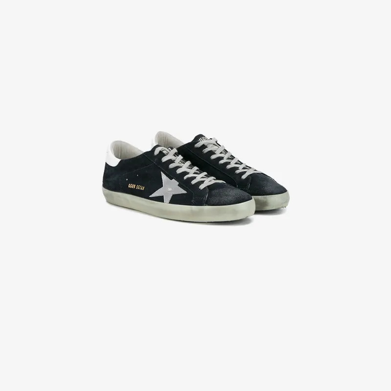 Golden Goose Deluxe Brand Blue Suede Superstar sneakers | Browns Fashion