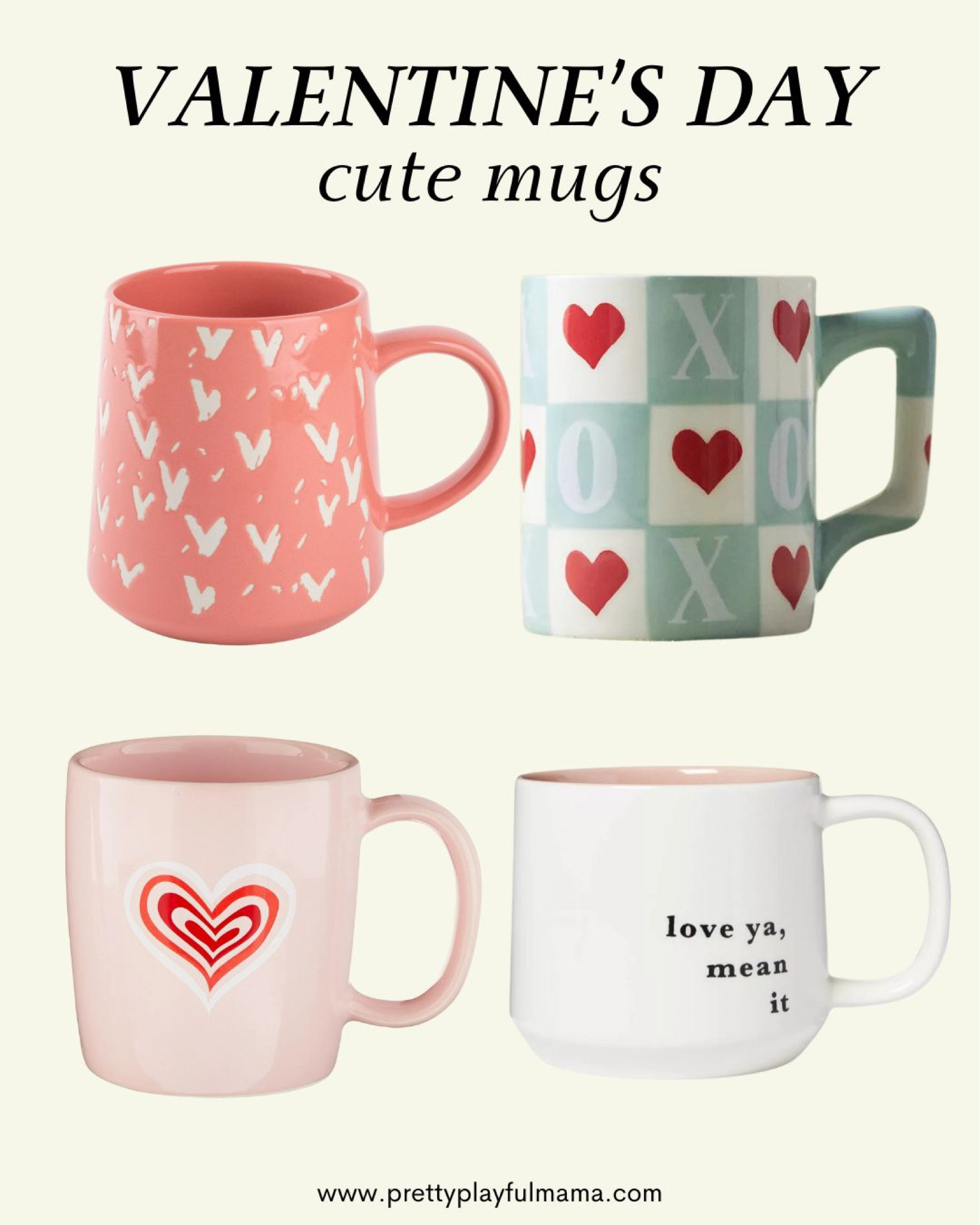 Sip, smile, and feel the love! These Valentine's Day Cute Mugs add sweetness to every moment. Enjoy your favorite beverage in these adorable companions, reminding you that love is best served warm. Spread joy, one sip at a time! ☕💖 #ValentinesMugs #SipAndSmile #LoveInEverySip #HeartwarmingCups

#LTKSeasonal #LTKMostLoved #LTKGiftGuide