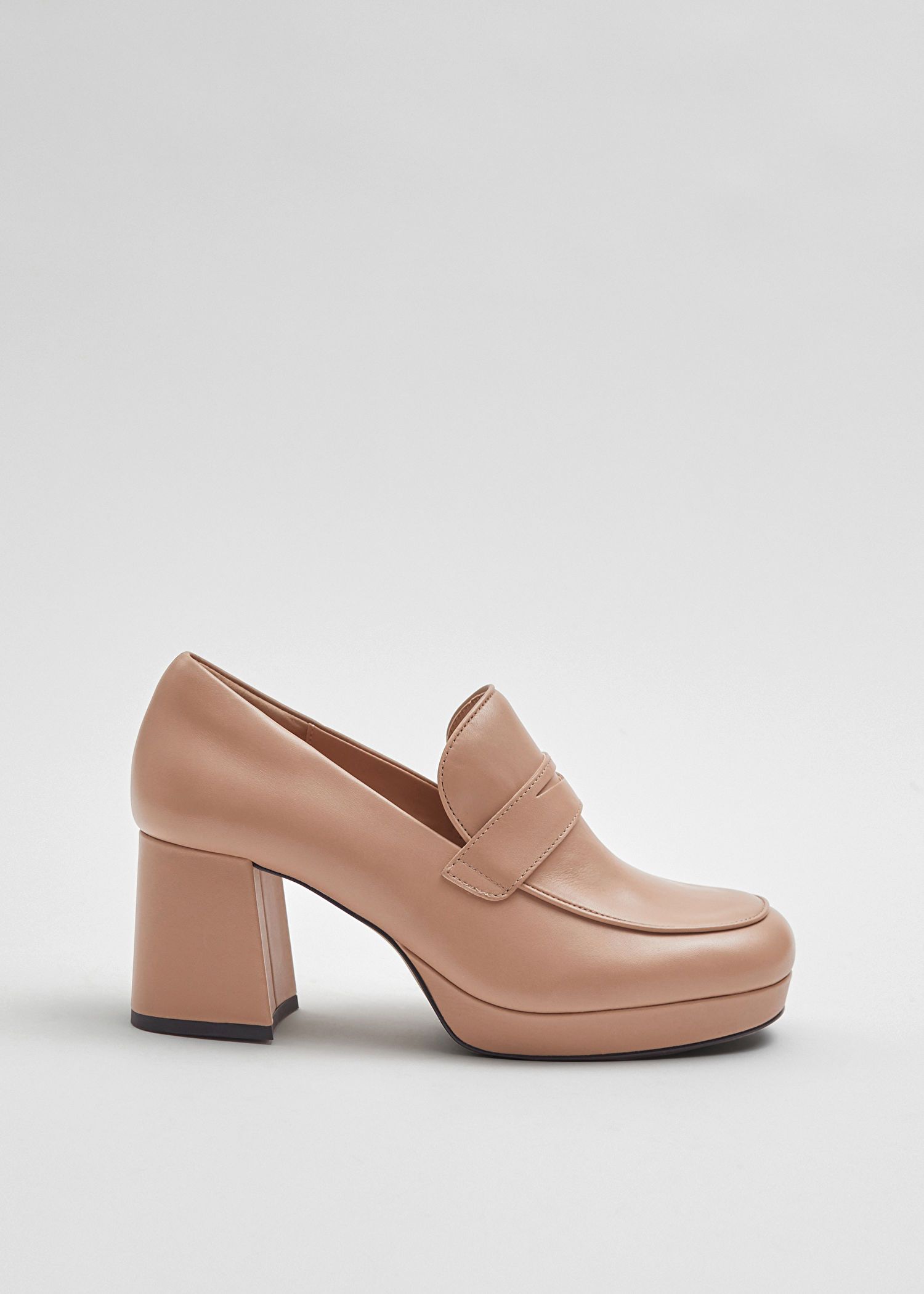 Block Heel Leather Loafers | & Other Stories US