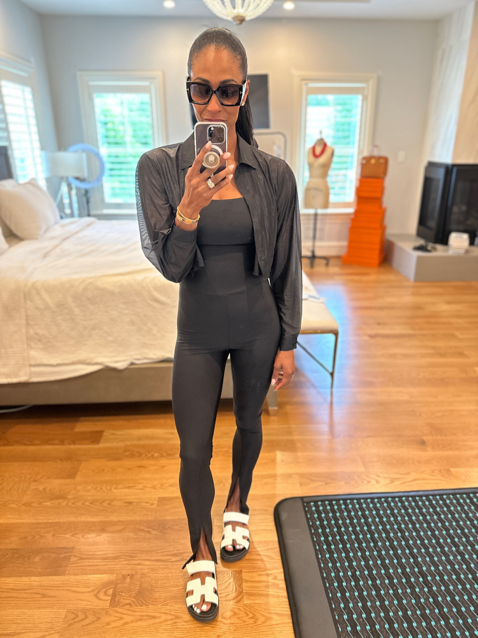 Sports mom. 

Jumpsuit and top - Alo
Shoes - Hermes


#LTKActive #LTKFitness