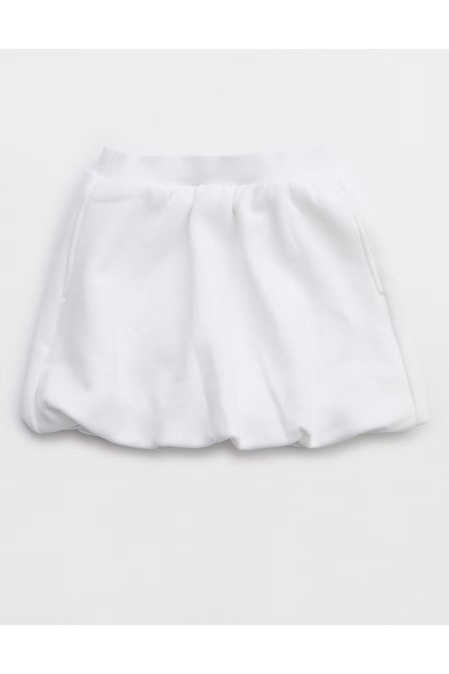 OFFLINE By Aerie Cloud Fleece Bubble Skort Women's White L | American Eagle Outfitters (US & CA)