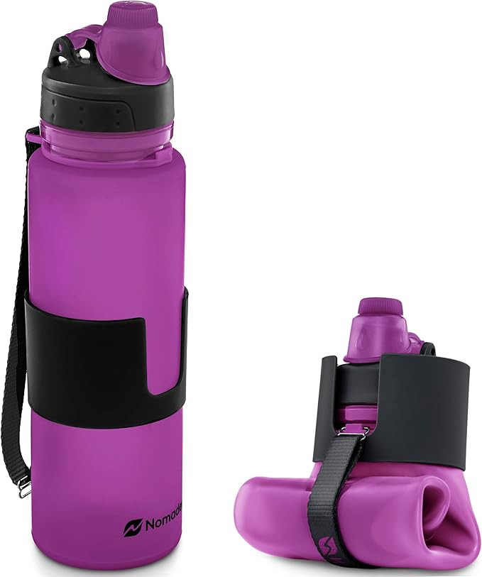 Nomader Collapsible Water Bottle - Leak Proof Twist Cap - BPA Free, 22 oz | Amazon (US)