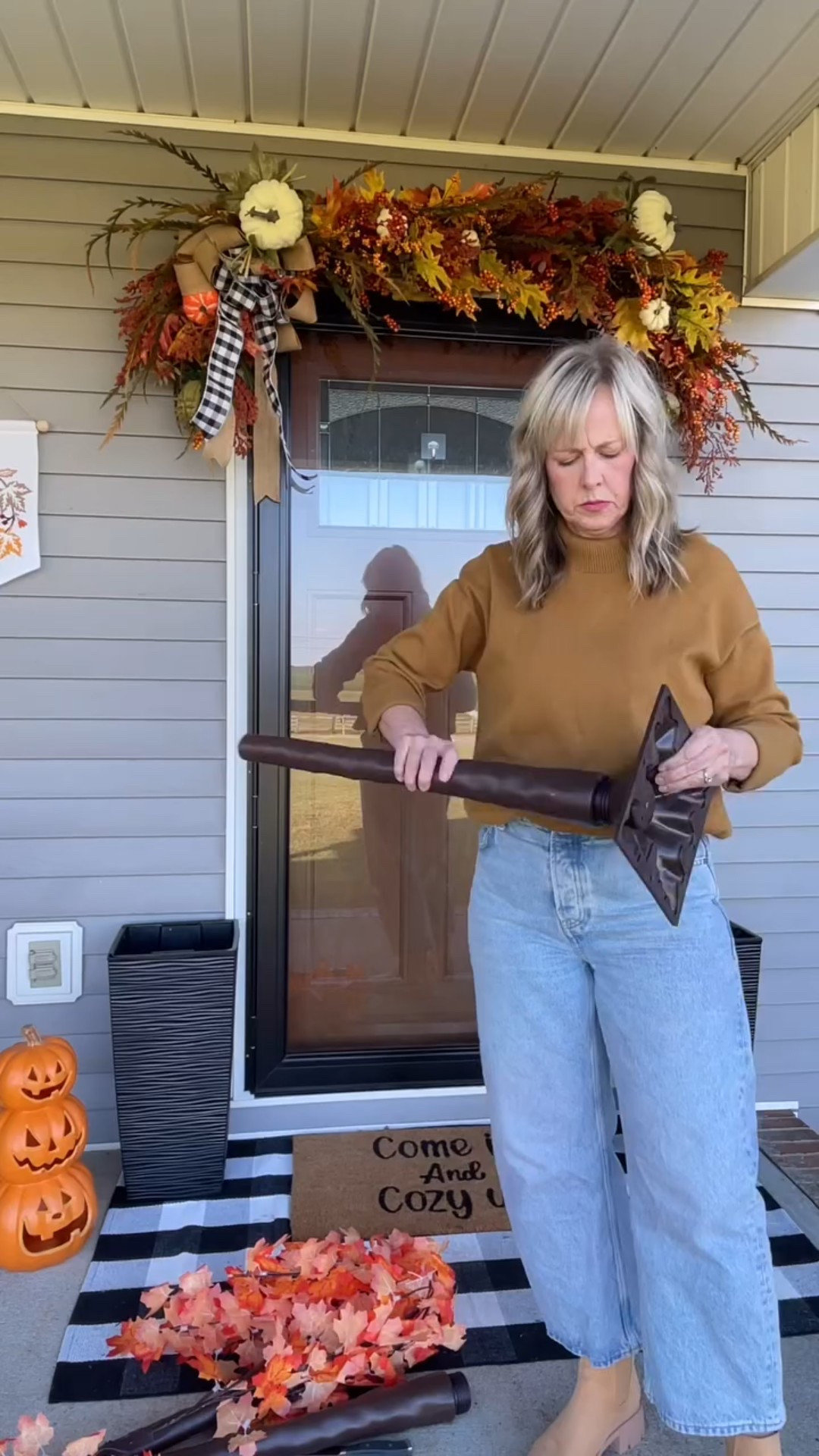 Happy Thursday! Front porch decorating begins, and can we talk about these gorgeous fall trees? 🍂 When they arrived, I realized I had ordered the 6’ size by accident 😳 but go big or go home, right? 

Comment TREE to get a DM link to them—you’ll be surprised at the price, and it’s for both! 🎄

#FallDecor #FrontPorchVibes #GoBigOrGoHome #barrelofwreaths #wreathmaker #amazonfinds #amazondeals #amazonprime #amazonhome #amazon #falltrends #porchdecor #autumnvibes #autumndecor #frontporchdecor #farmhousedecor #homedecor #decorationideas #decor

#LTKautumn #LTKHome #LTKSeasonal