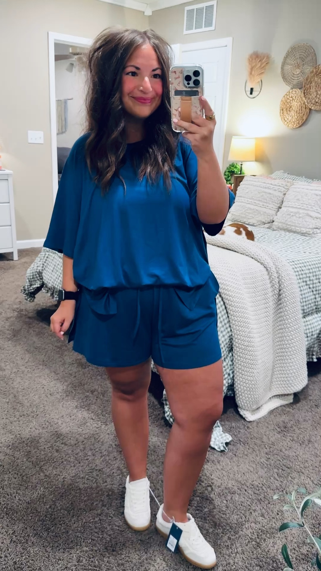 Easy days call for easy outfits 🤍 This Amazon two-piece shorts lounge set is soft, comfy, and perfect for everything from slow mornings to running errands.

The kind of set you’ll want in every color ☀️

sneakers: fit true to size // wearing a 5
set: fits oversized // wearing a large 

 #LTKootd #LTKMidsize