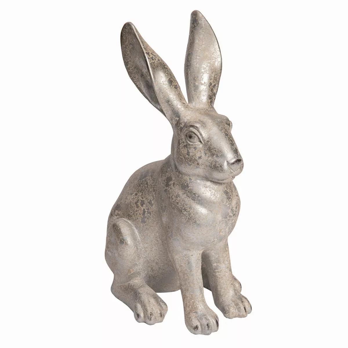 Transpac Resin 16.25 in. Silver Easter Elegant Silver Rabbit | Target