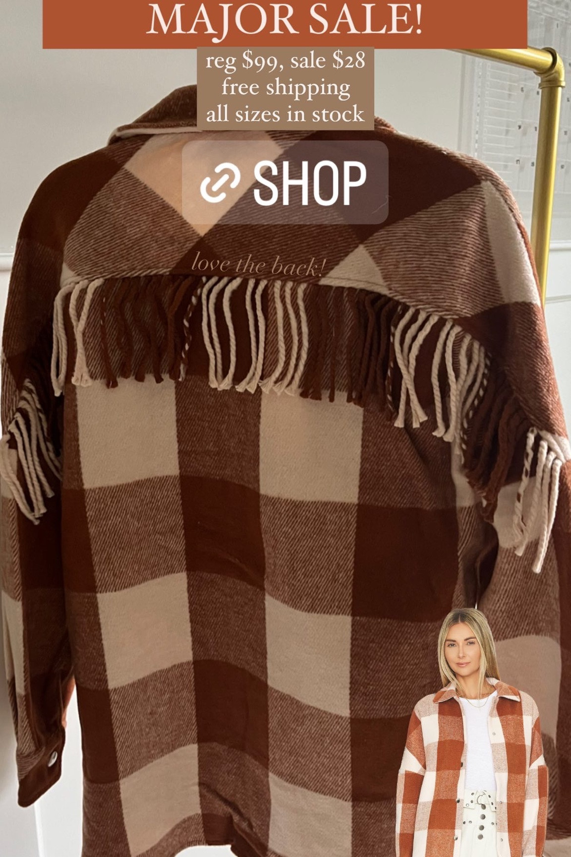 Steve Madden Shacket 
Fringe jacket
Sale 

#LTKsalealert #LTKstyletip #LTKunder50