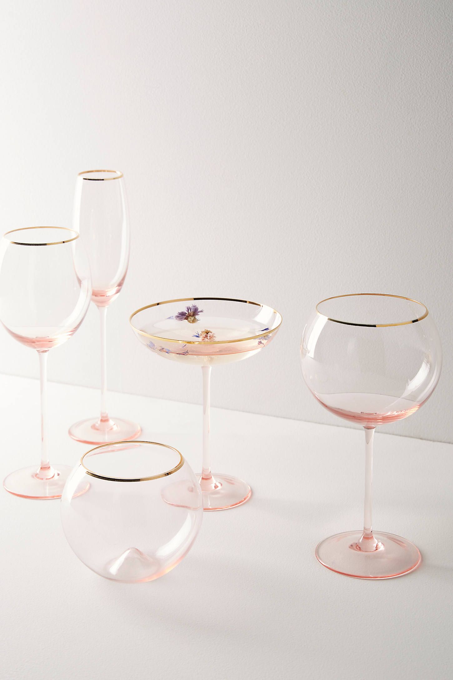 Gilded Rim Red Wine Glass | Anthropologie (US)