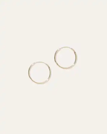 14k Gold 14mm Hoop Earrings | Quince | Quince