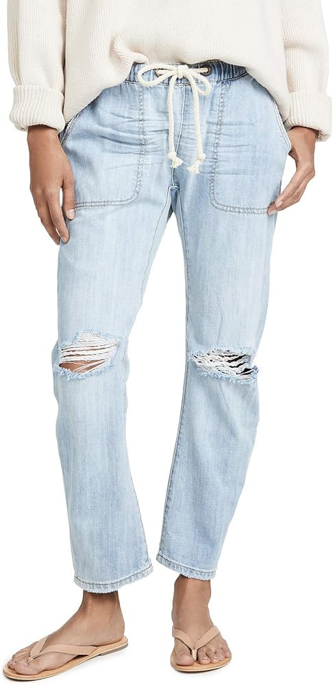 One Teaspoon Women's Shabbies Drawstring Boyfriend Jeans | Amazon (US)
