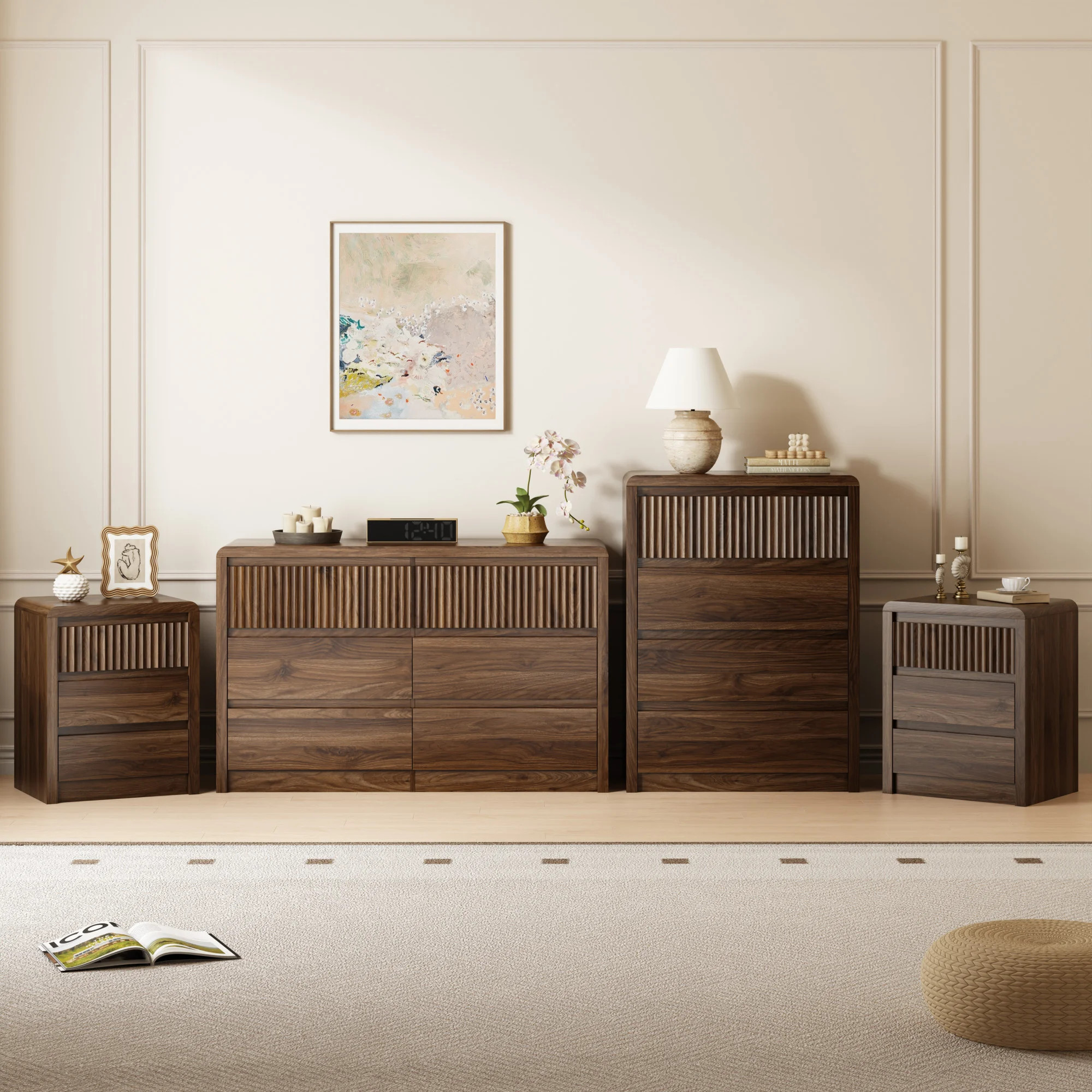 2 Pieces Bedroom Set, 5 Drawer Chest And 6 Drawer Dresser | Wayfair North America