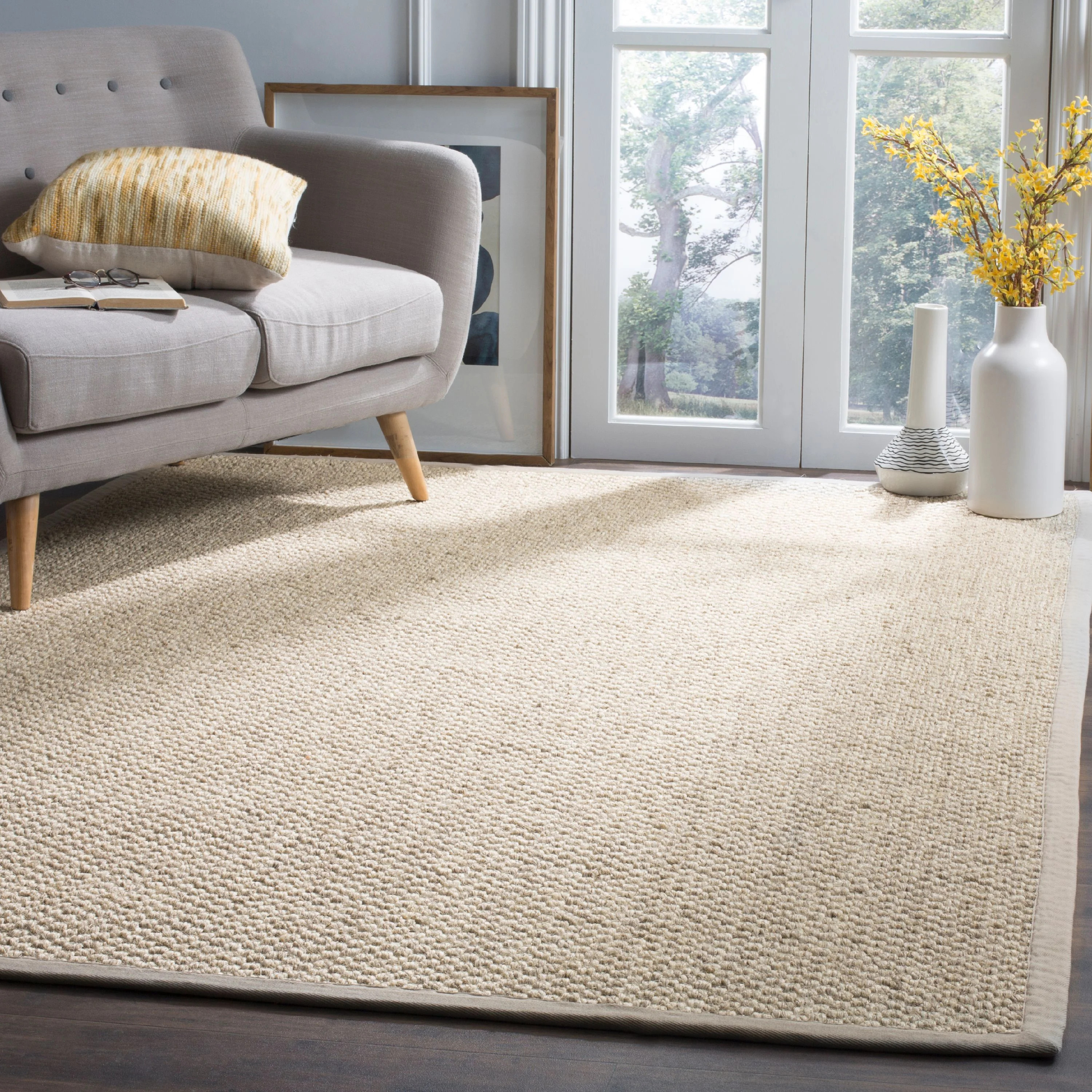 SAFAVIEH Natural Fiber Charlene Braided Jute Area Rug, Marble, 8' x 11' - Walmart.com | Walmart (US)