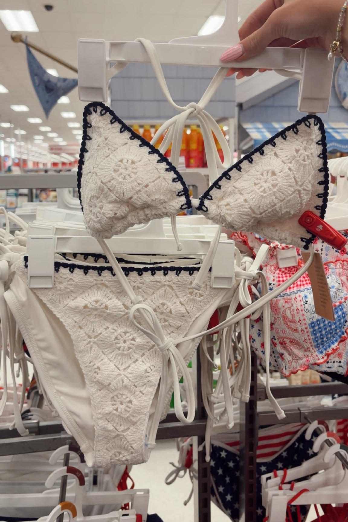 new swimwear drops at target!! the cutest new patterns for the summer so bright and vibrant. so many different swimwear styles, colors, and patterns. i’m obsessed with the crochet design and outline on this one. i can’t wait for a nice pool or lake day in these suits. buy them before you size sells out!! target swim never misses, and this years selection definitely proves that!!

#ltktarget #targetswim #summerootd #swimsuits #bikinis #swimwearinspo #summerstyle