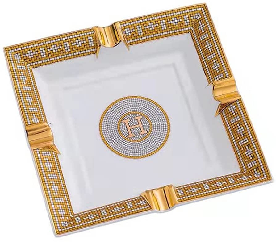 BAKEBK Tabletop Ashtray,Cigar Ashtray for Indoor or Outdoor Use,European Porcelain Ashtray,Cigar ... | Amazon (US)