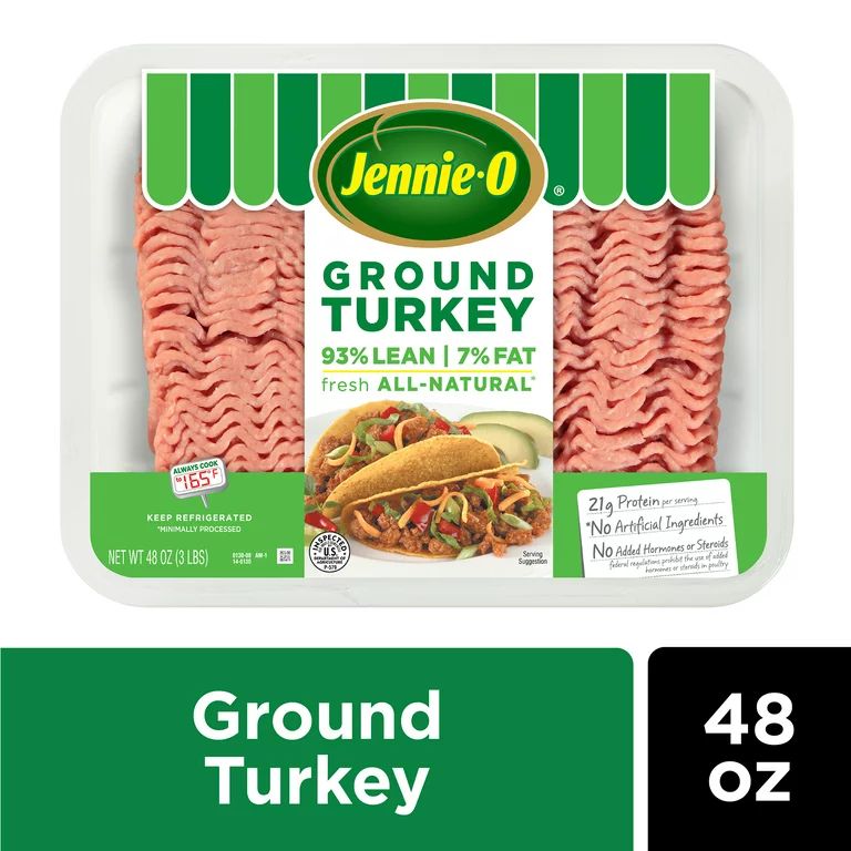 Jennie-O, Fresh Ground Turkey Tray, 93% Lean, 3 lb | Walmart (US)