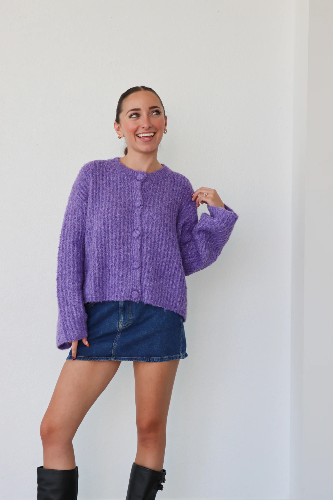 Plum Perfect Cardigan | Lash Next Door