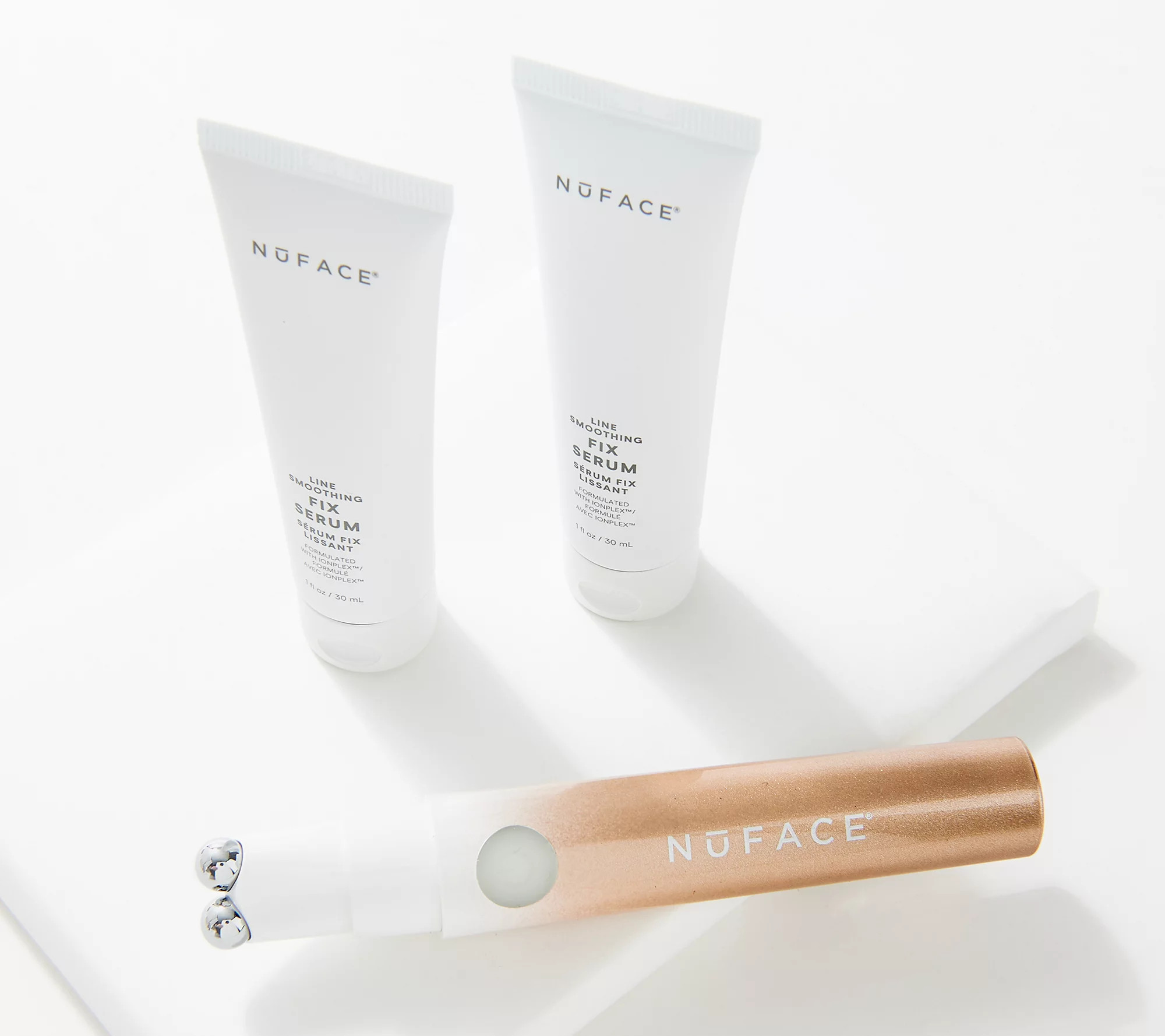 NuFACE The Fix Line Smoothing Device & 1-oz Serum Duo - QVC.com | QVC