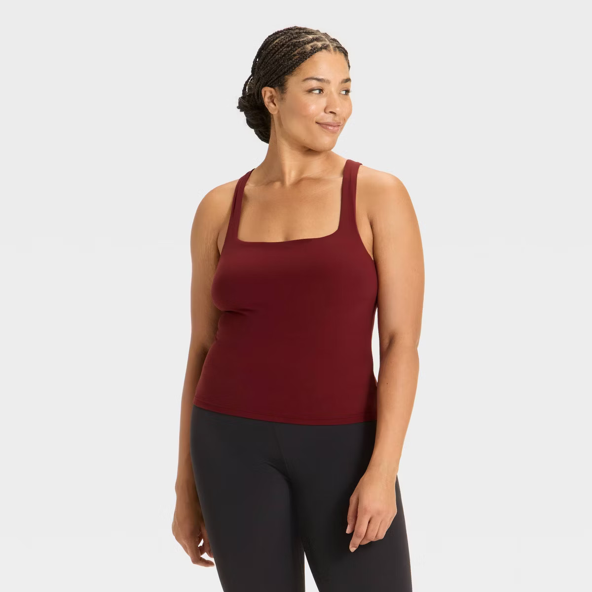 Women's Everyday Soft Square Neck Support Tank Top - All In Motion™ | Target