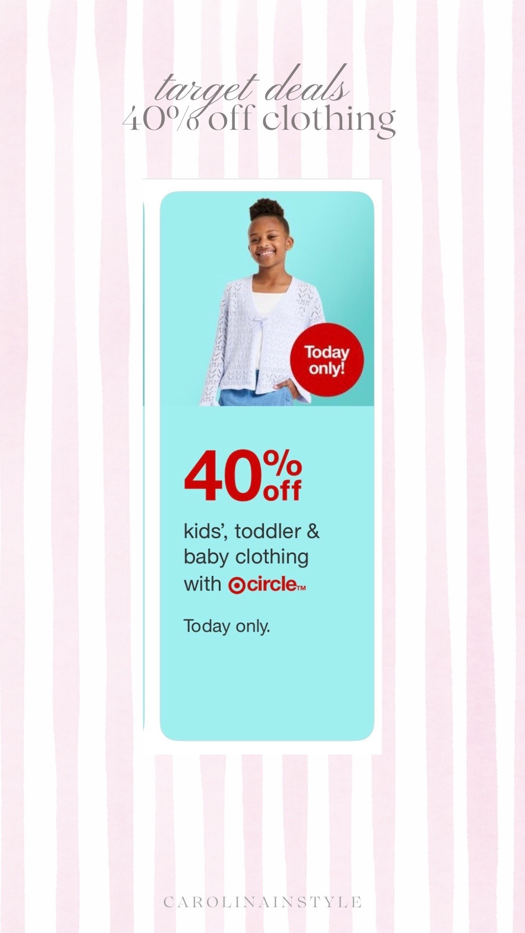 40% off kids, toddler & bay clothes at target today. linking everything I bought for the kiddos 

#LTKmomlife #LTKBaby #LTKKids