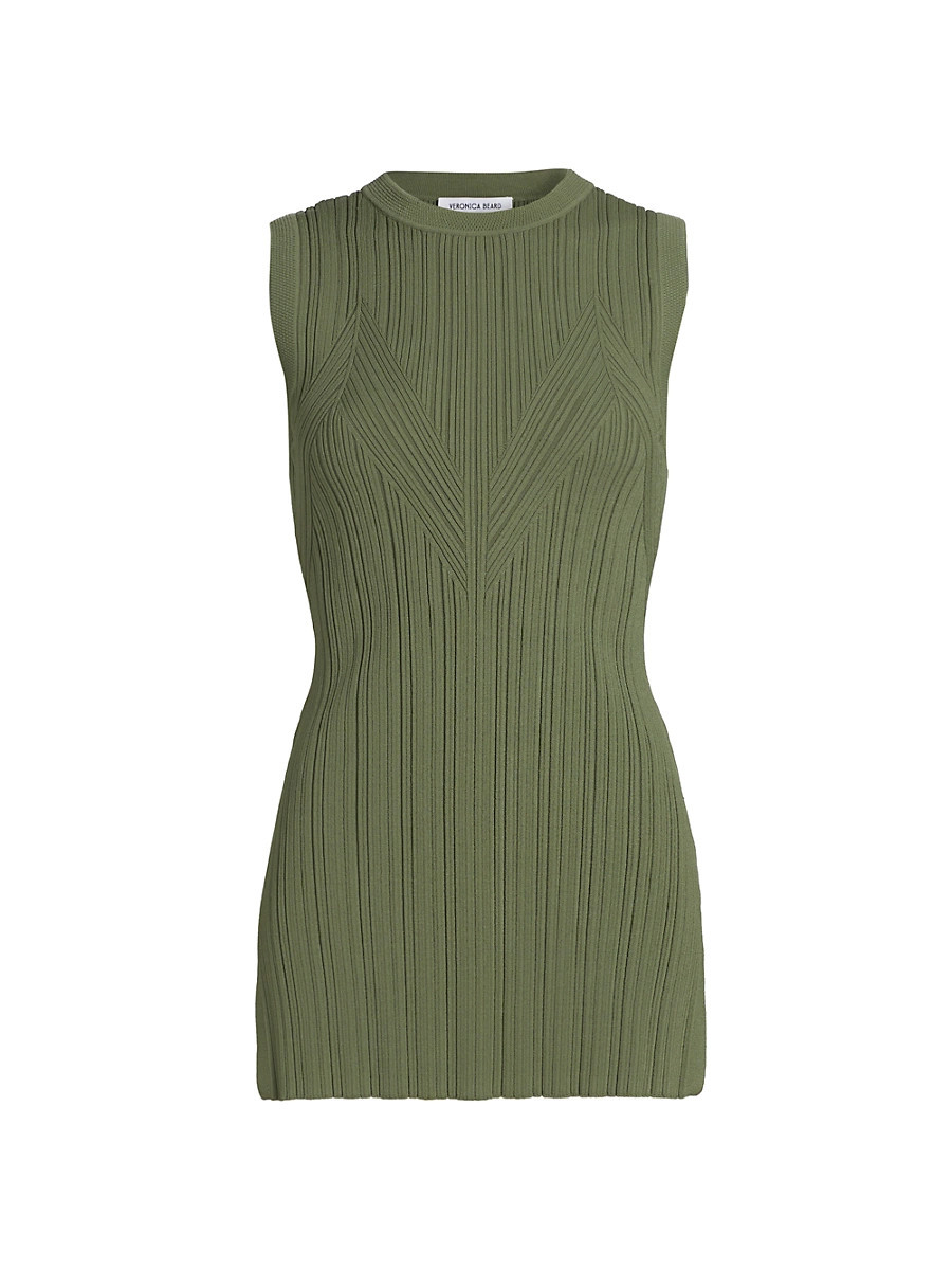 Women's Semma Rib-Knit Sleeveless Sweater - Stone Army - Size Medium | Saks Fifth Avenue