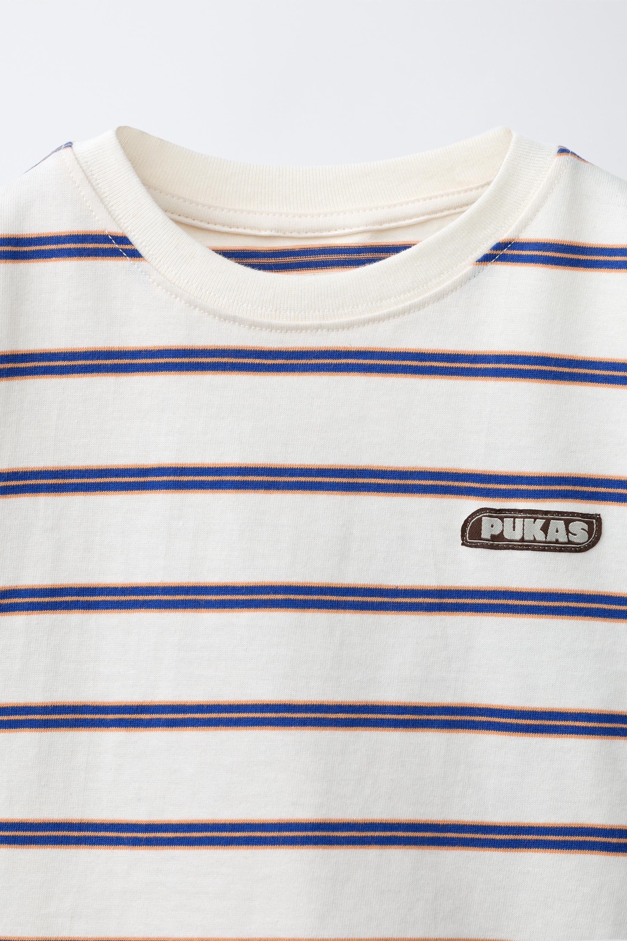 PUKAS SURF LOGO STRIPED T-SHIRT | Zara US