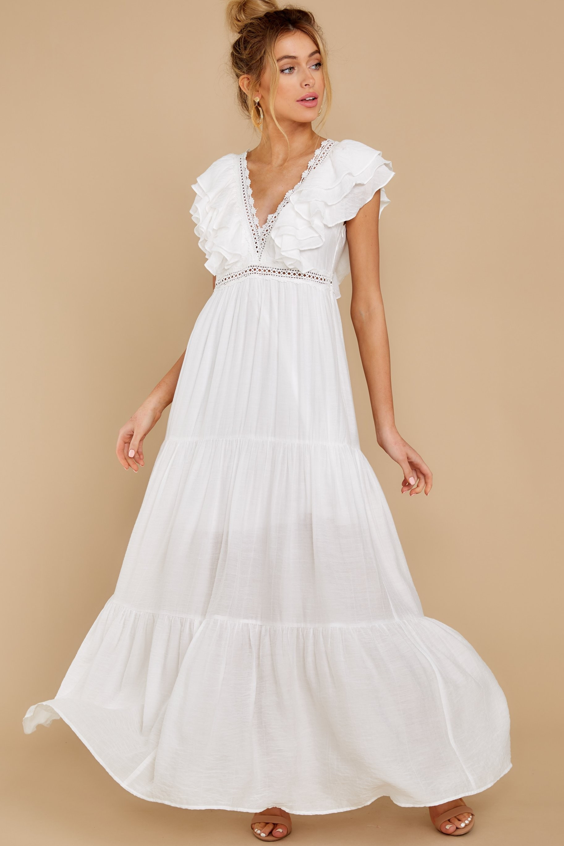 You Make It Better Off White Maxi Dress | Red Dress 