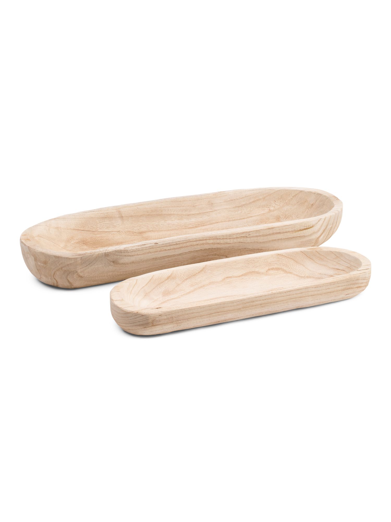 Set Of 2 18in And 24in Wooden Bowls | Baskets & Storage | Marshalls | Marshalls