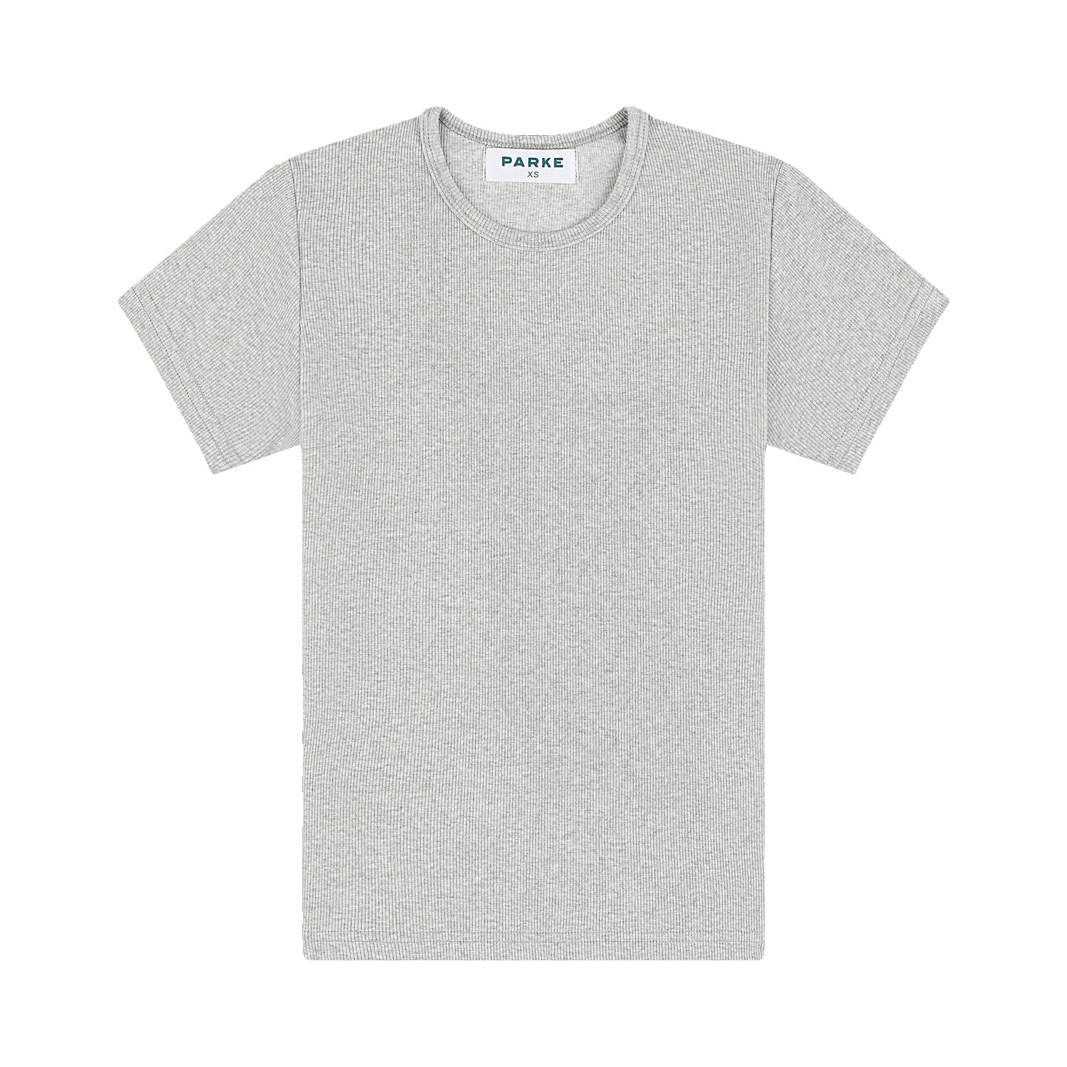 Ribbed Short Sleeve T-Shirt - Grey | Parke