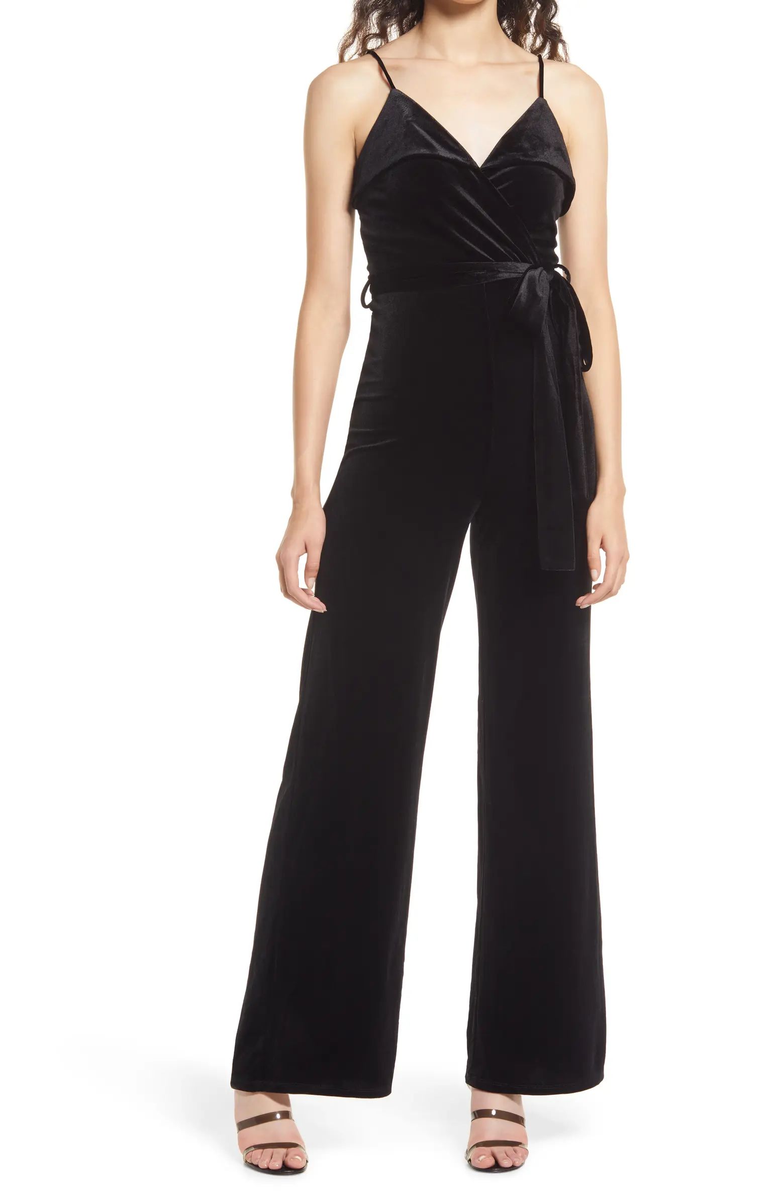 Kylinna Velvet Wide Leg Jumpsuit | Nordstrom