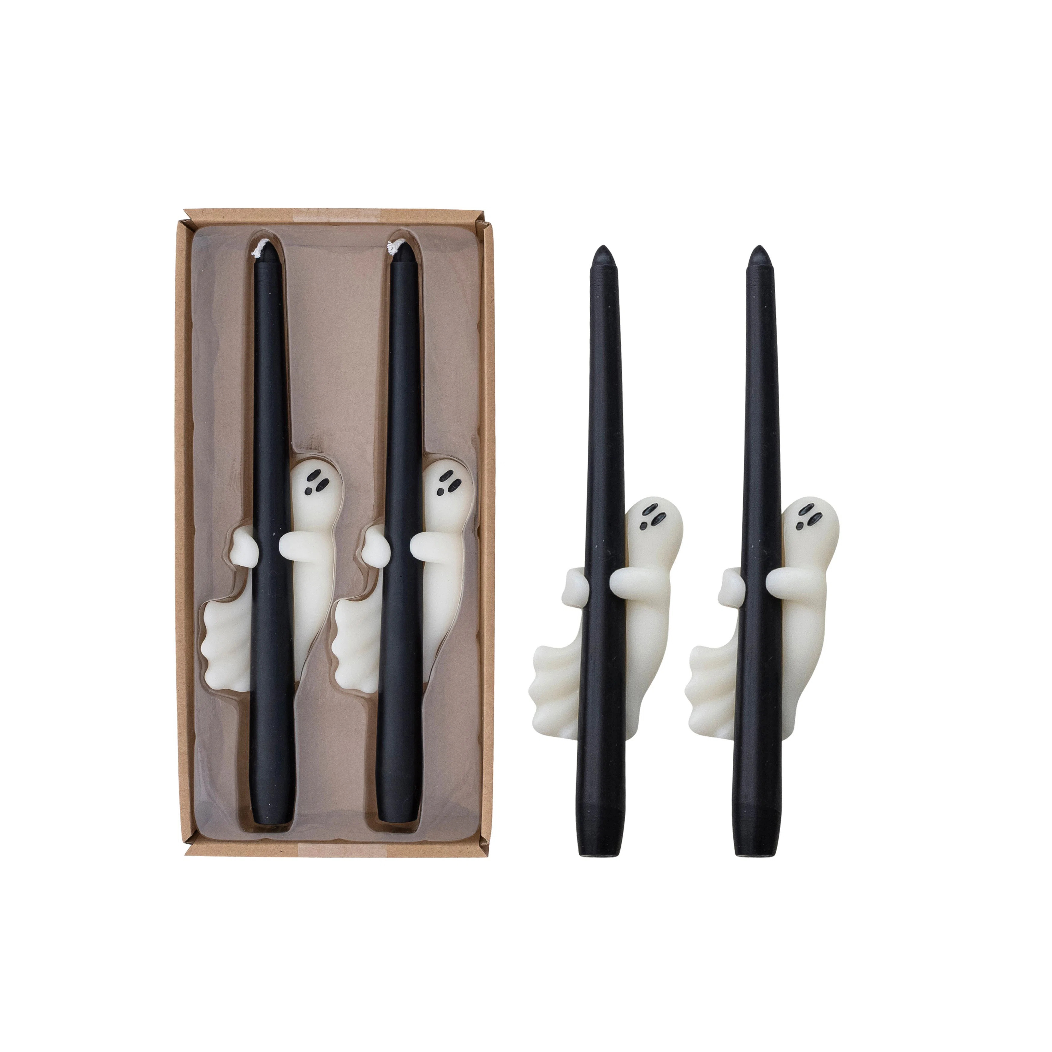 Unscented Ghost Taper Candles In Box Black & White | Wayfair North America