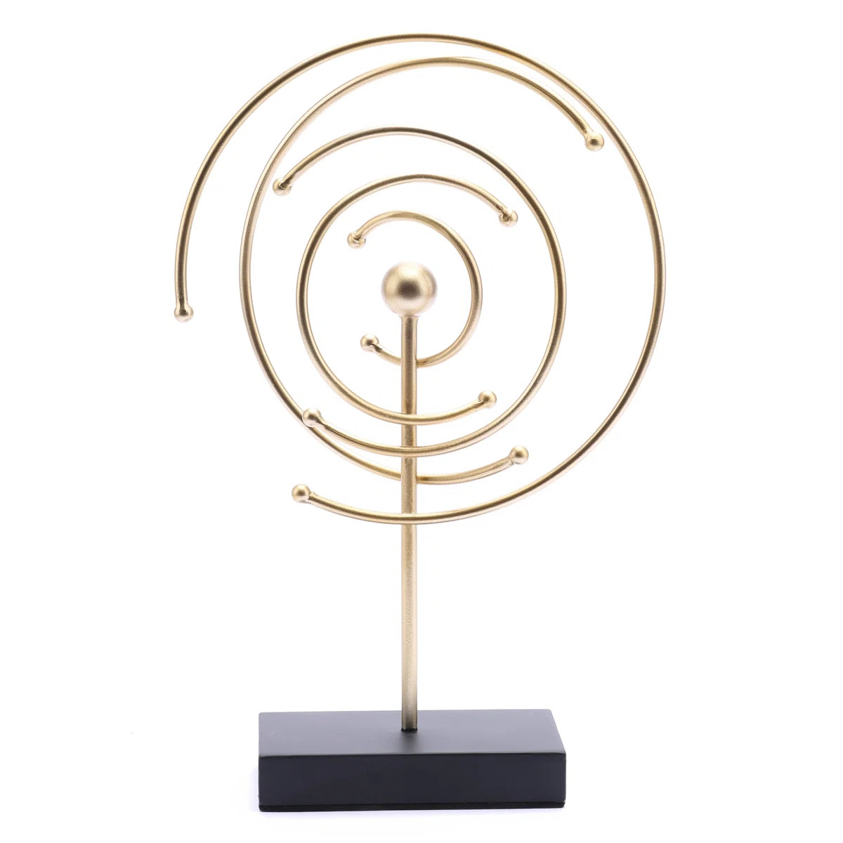 16.1" H Modern Gold Abstract Sculpture Table Decor | Wayfair North America