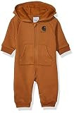 Carhartt Baby Boys Hooded Coverall, Fleece Brown, 18 Months | Amazon (US)