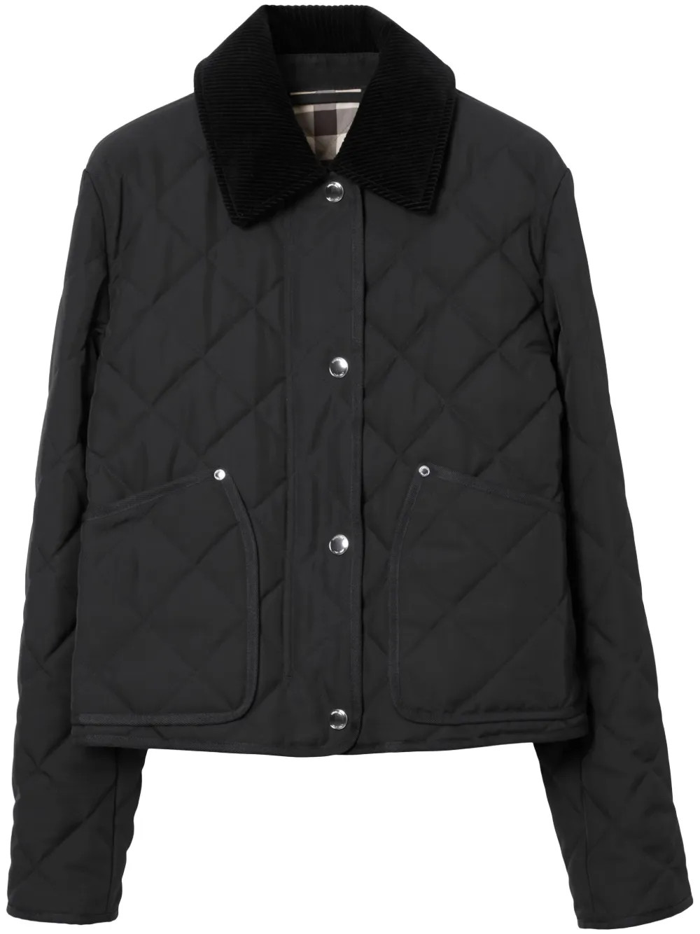 Burberry straight-point Collar Quilted Jacket  - Farfetch | Farfetch Global