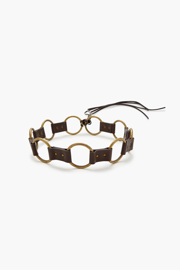 Faux Leather O-Ring Belt in Brown/Gold | Forever 21