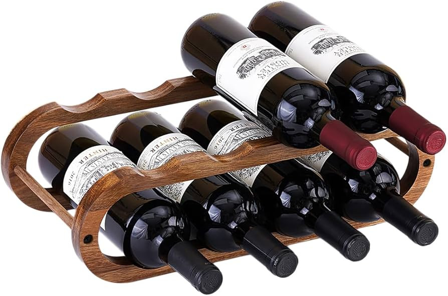 Navtcow Wine Rack and Water Bottle Organizer 2 in 1 for Cabinet and Countertop - Adjustable in 2 ... | Amazon (US)