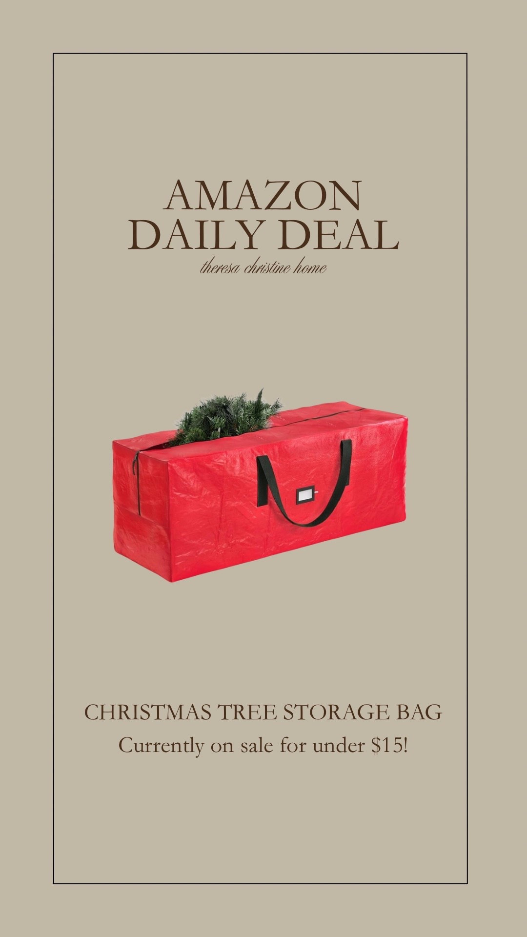 Christmas tree storage bag — must-have! 

#LTKFindsUnder50 #LTKHoliday #LTKHome