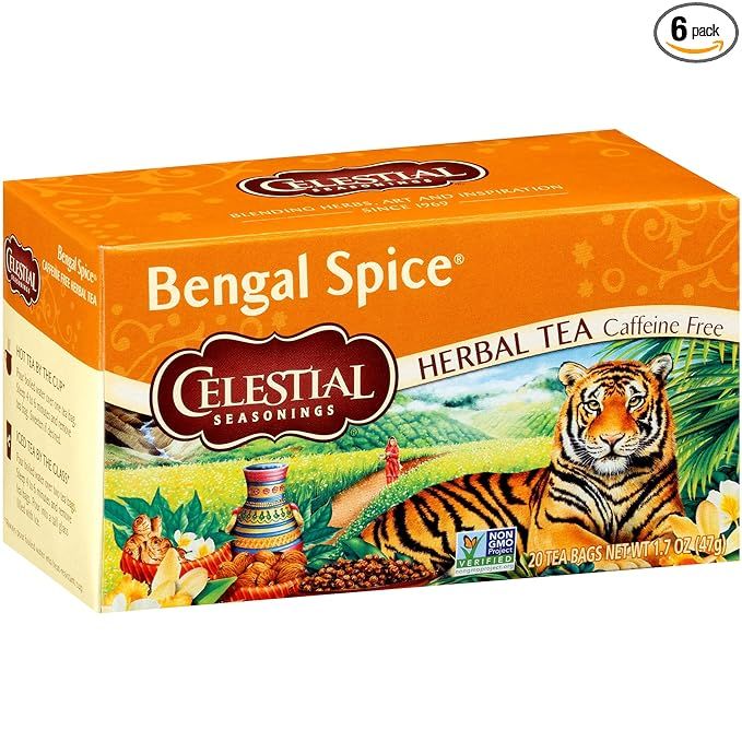 Celestial Seasonings Herbal Tea, Bengal Spice, Caffeine Free, 20 Tea Bags (Pack of 6) | Amazon (US)