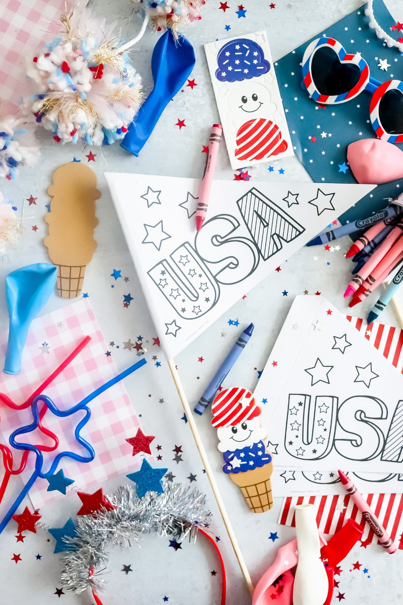 4th of July Kids Crafts

Oriental trading / diy flag / diy pennant / patriotic craft / ice cream craft 

#LTKKids #LTKSeasonal #LTKParties