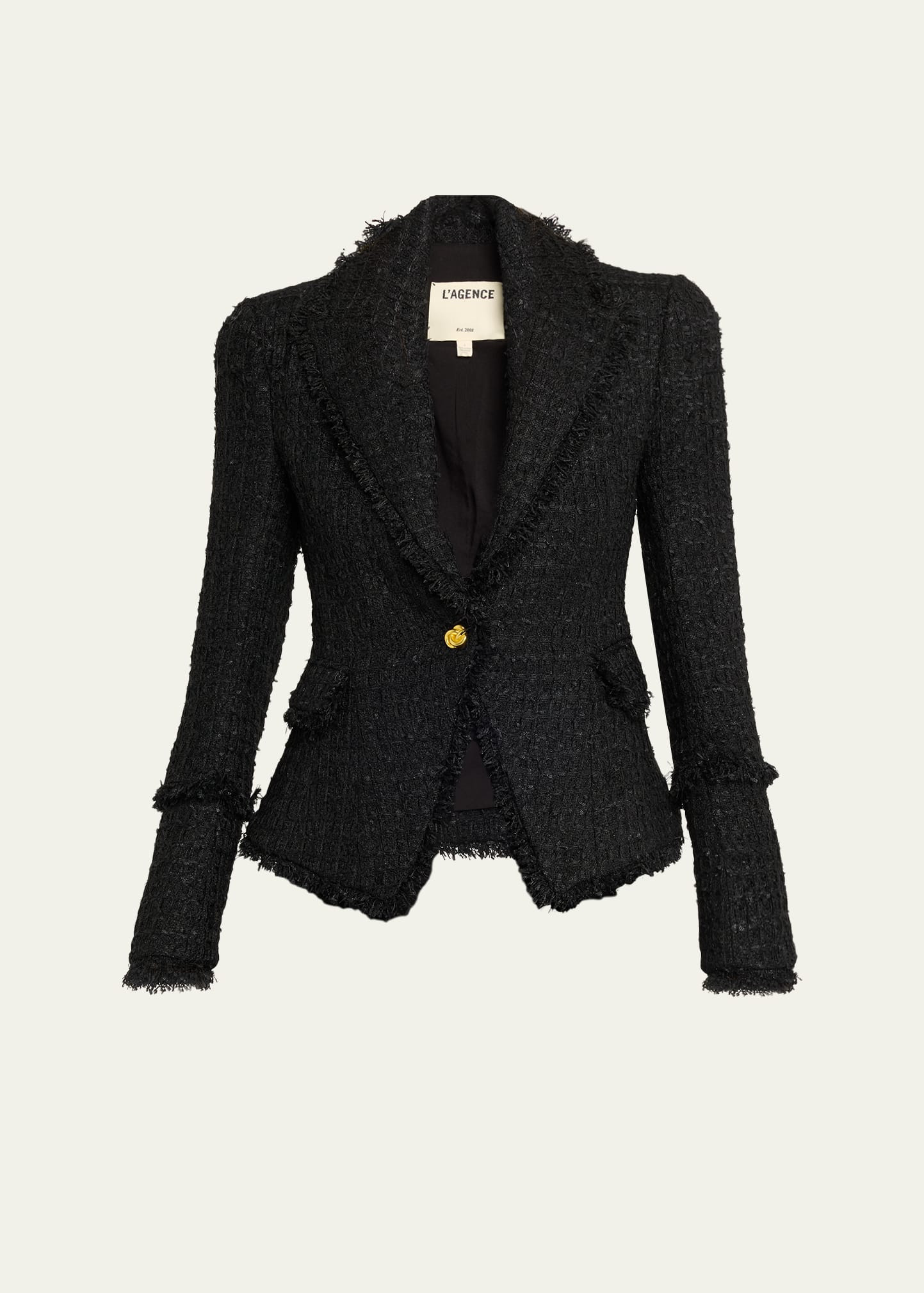 L'Agence Kaisley Waffle Tweed Blazer | Bergdorf Goodman