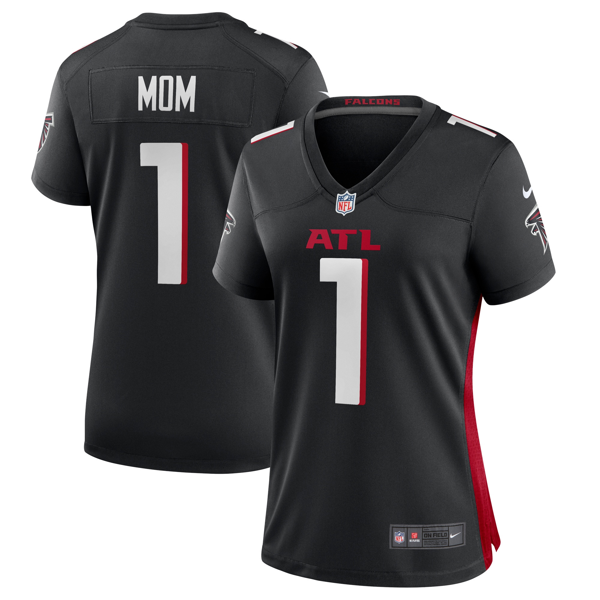 Women's Atlanta Falcons Number 1 Mom Nike Black Game Jersey | NFL Shop