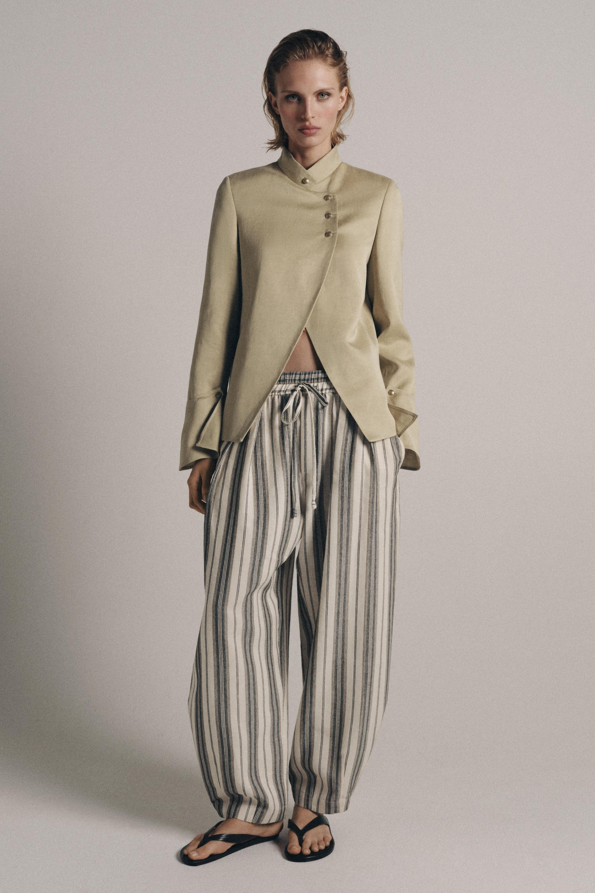 ZW COLLECTION STRIPED PAJAMA PANTS | Zara US