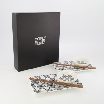 Blue & White Blaue Blumen Gourmet Sushi Set | TK Maxx